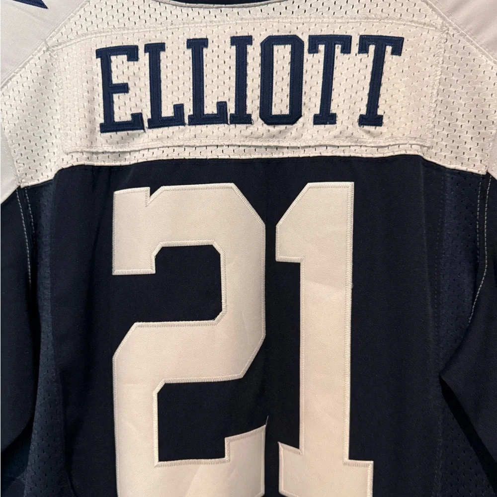 NFL Navy and White Men's Jersey ZEKE - Picture 6 of 6